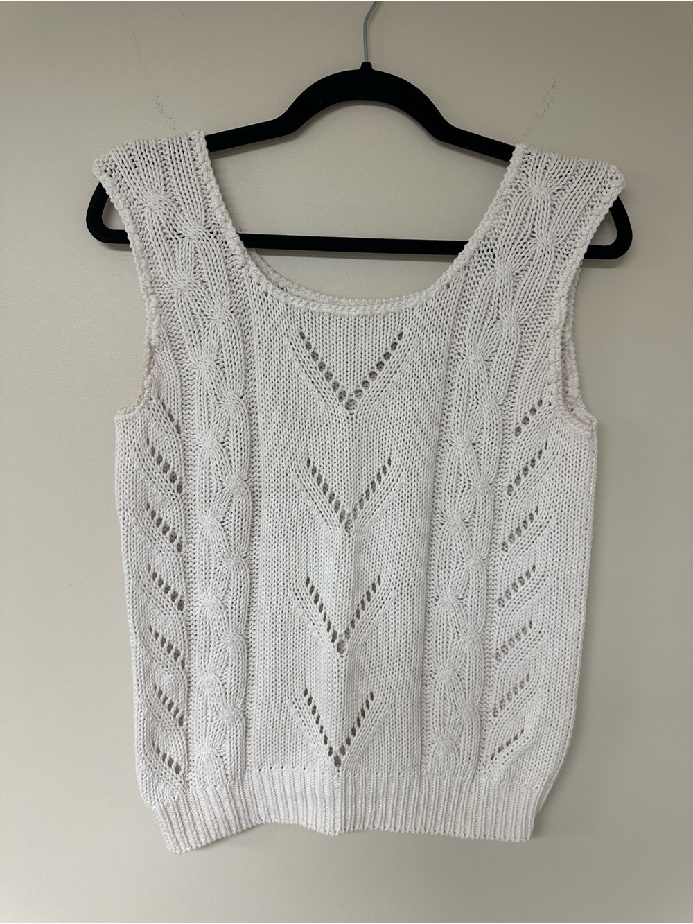 Vintage Cable Knit Sleeveless Sweater Vest